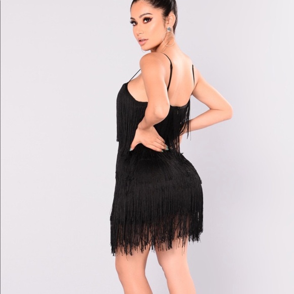 Fashion nova fringe mini dress (brand new)